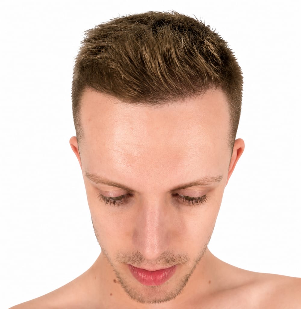 Receding hairline — FUE result — after