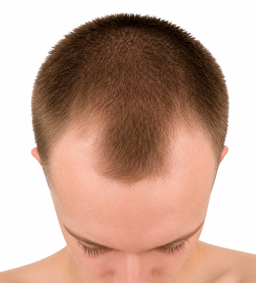 Receding hairline — FUE result — before