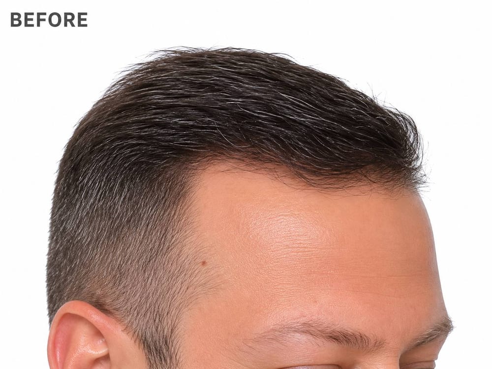 Receding hairline — FUE result — after