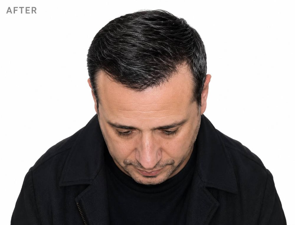 Receding hairline — FUE result — after