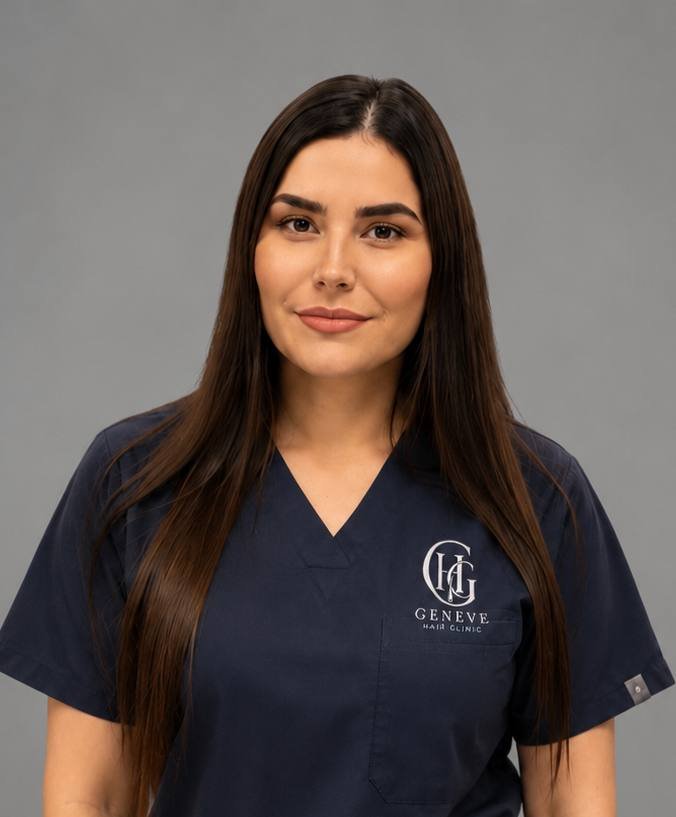 Zahra, Senior-Technikerin der Geneve Hair Clinic